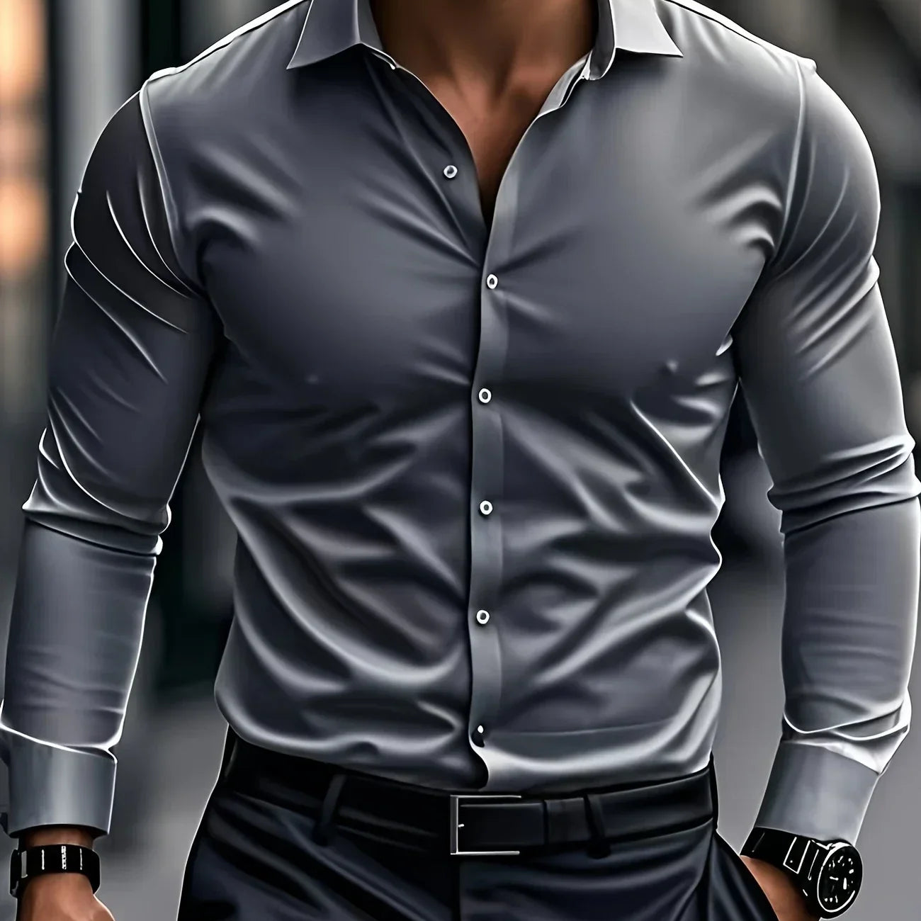 Brice - Chemise élégante à manches longues avec boutons