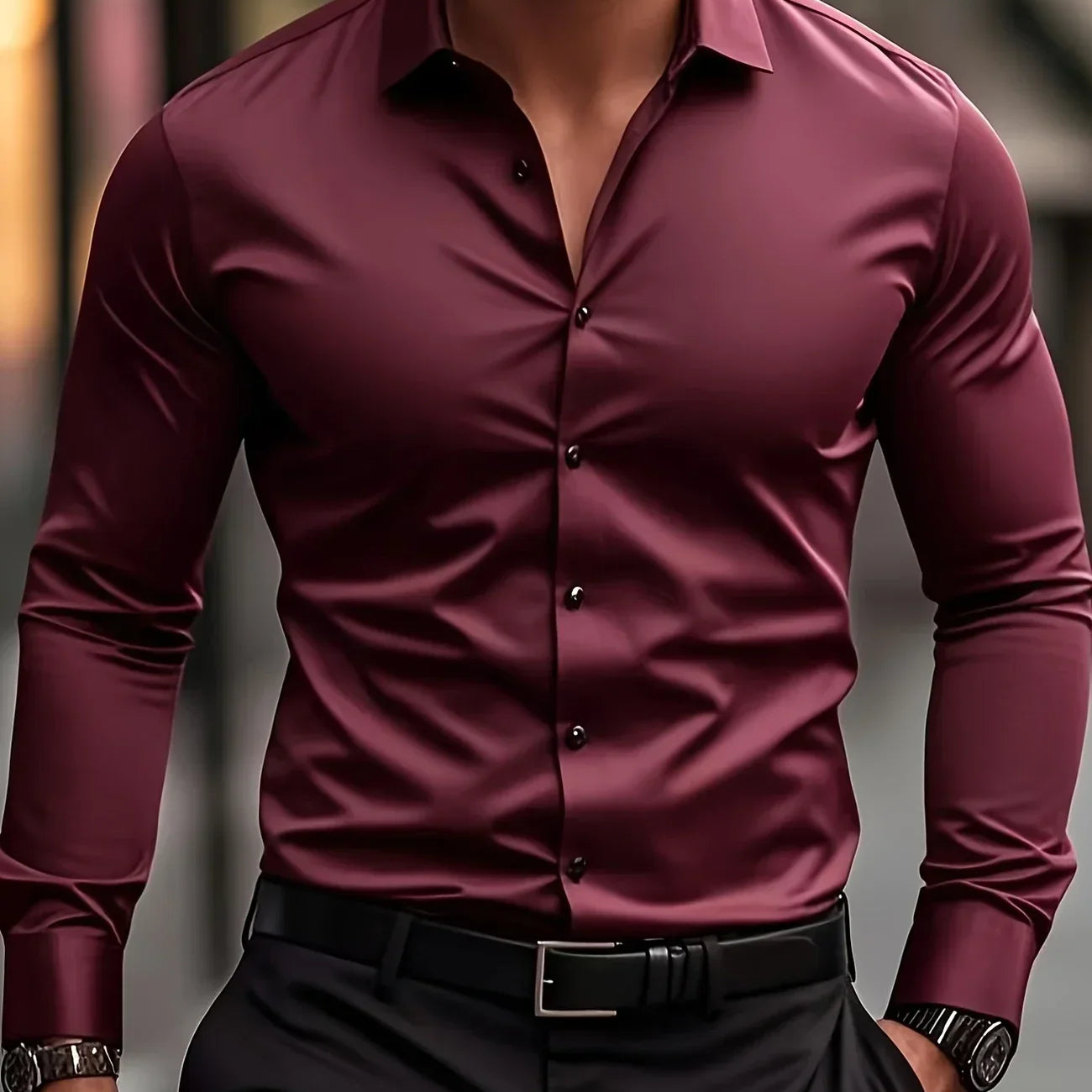 Brice - Chemise élégante à manches longues avec boutons