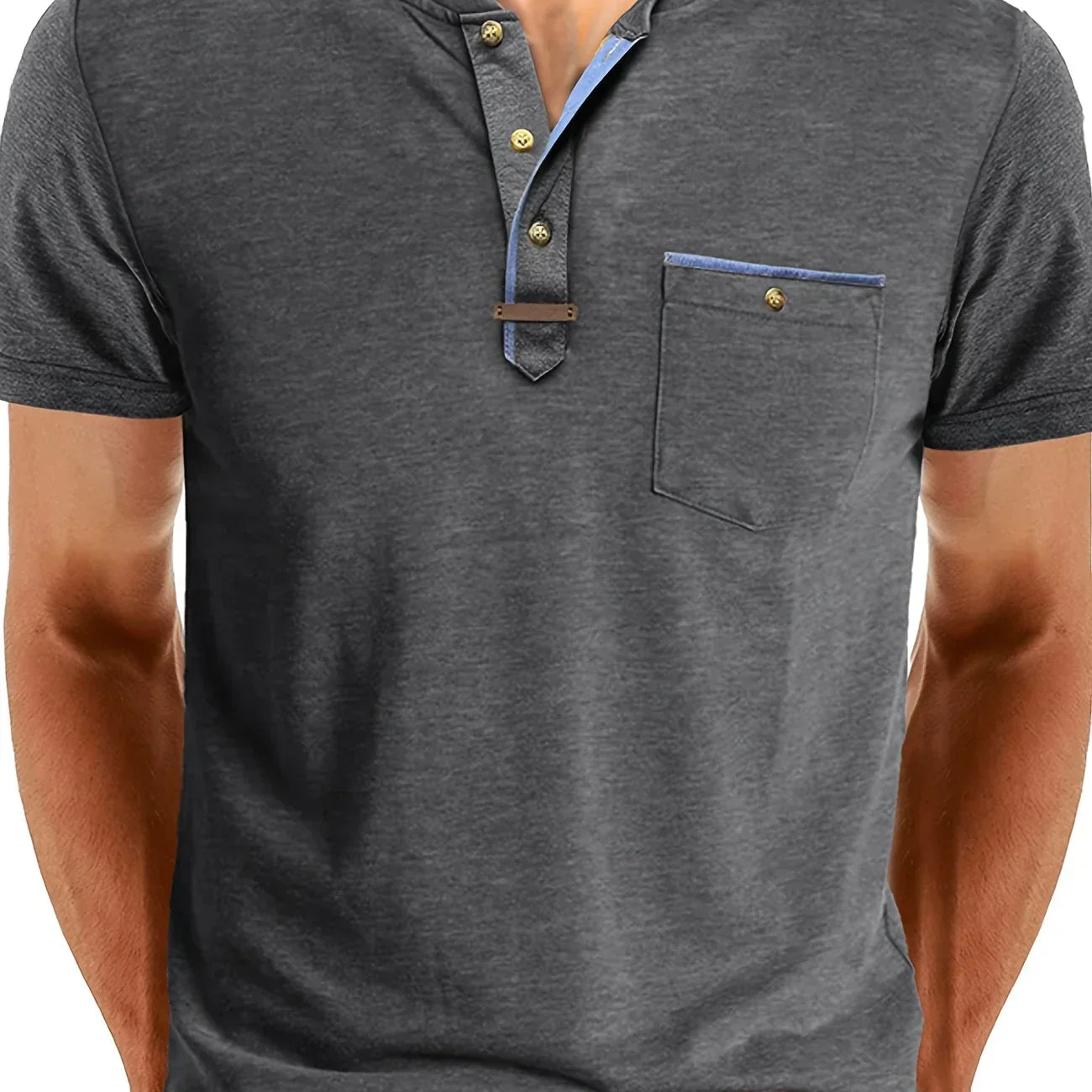 Lucas - T-shirt col rond élégant avec poche