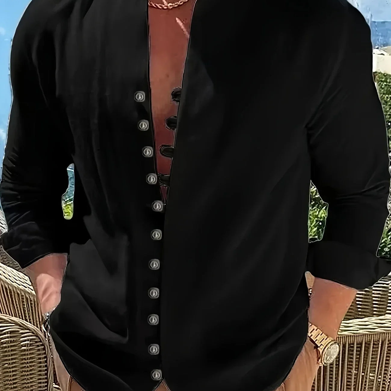 Basile - Chemise légère en coton à manches longues