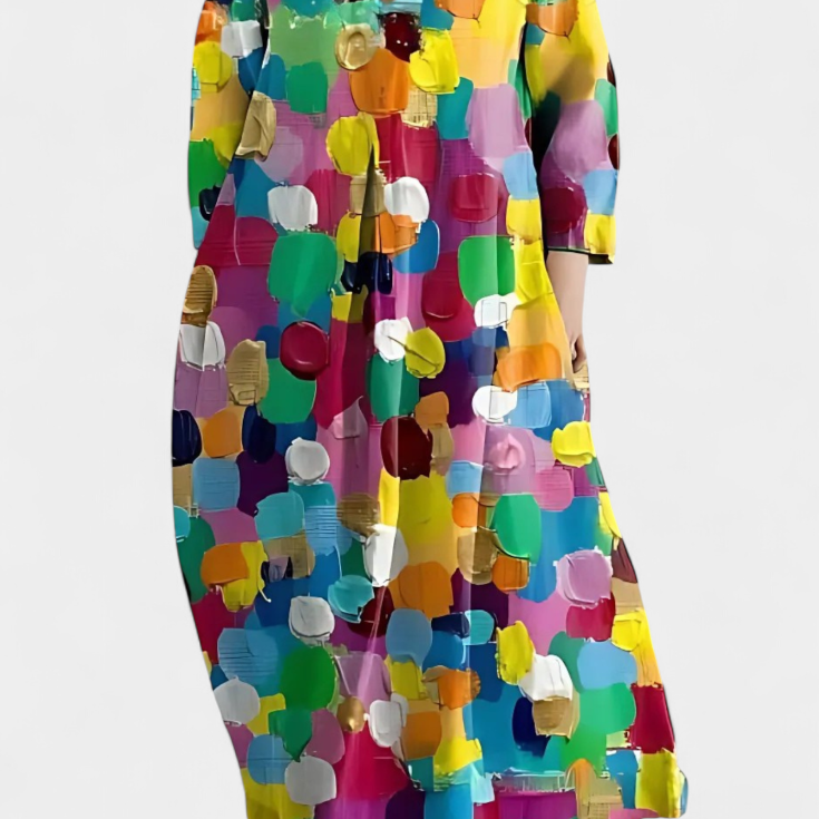 Colette - Robe Fluide avec Imprimé
