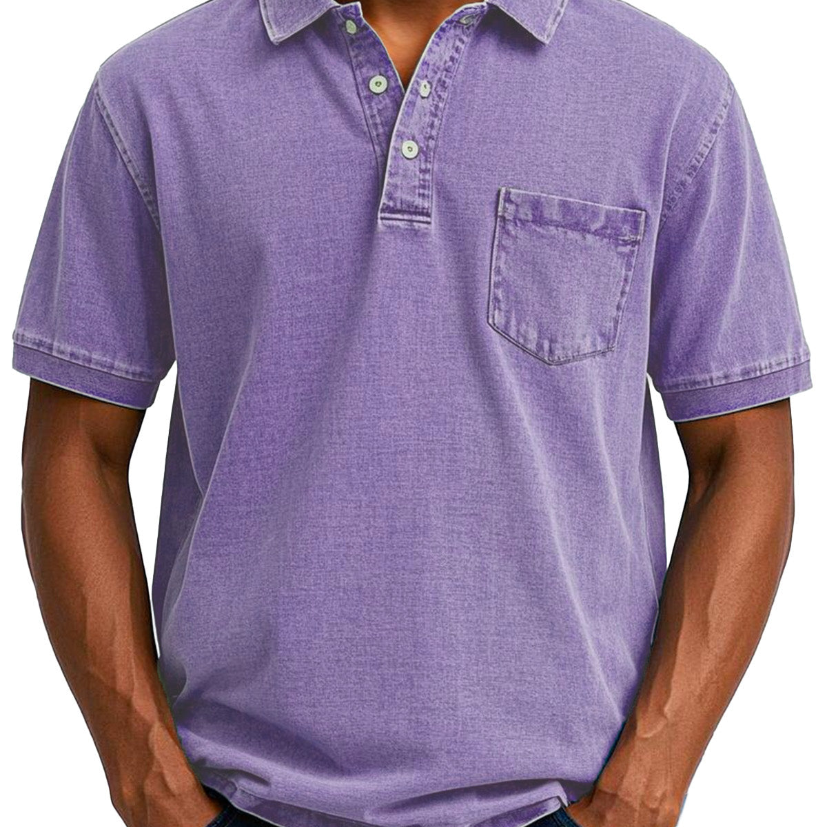 Ludovic - Chemise Polo Vintage Décontractée pour Homme