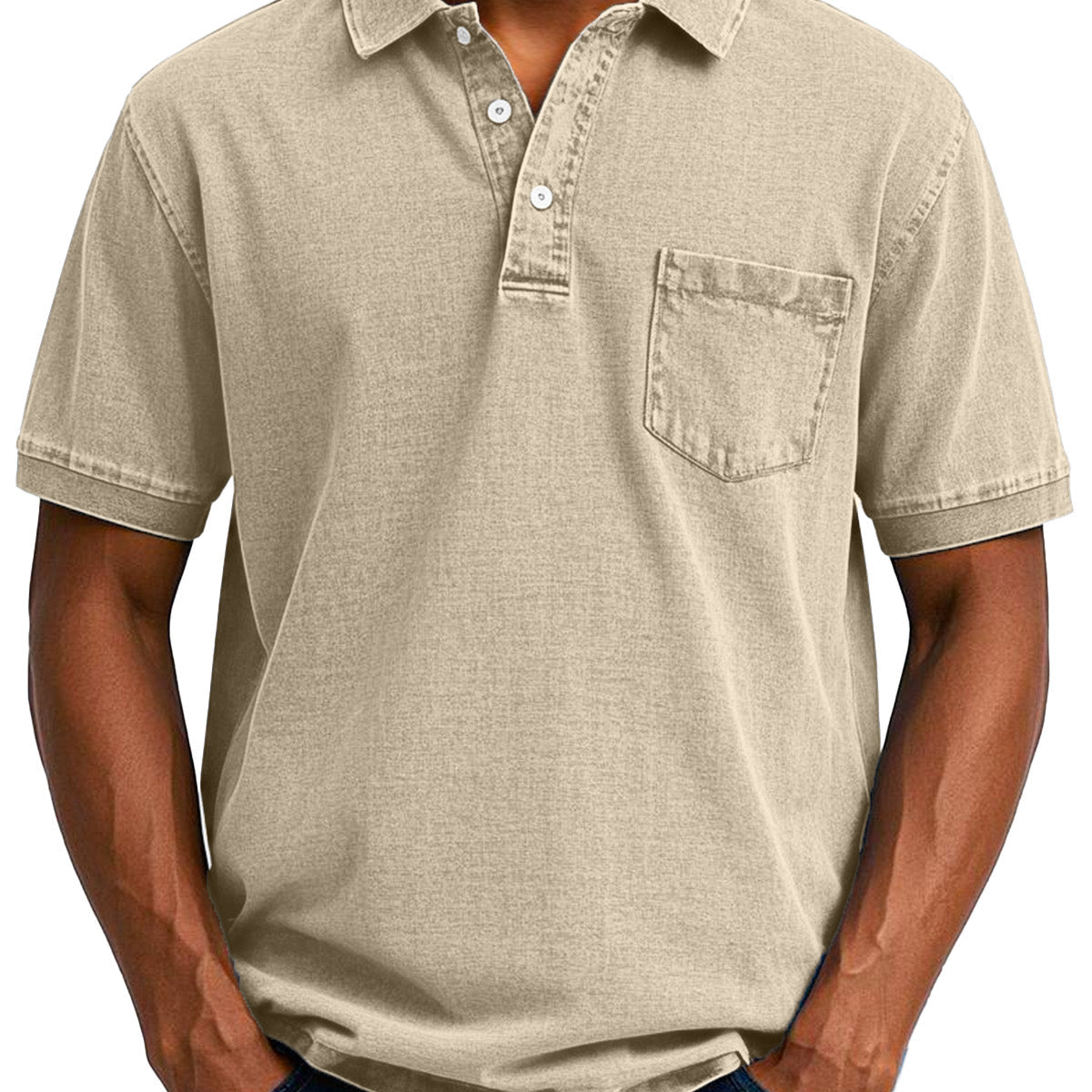 Christophe - Chemise Polo Vintage Décontractée pour Homme
