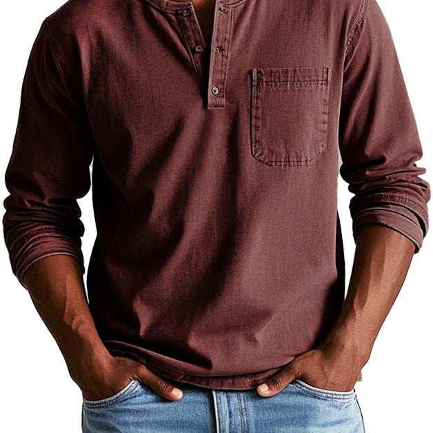 Romain - Chemise Vintage à Manches Longues
