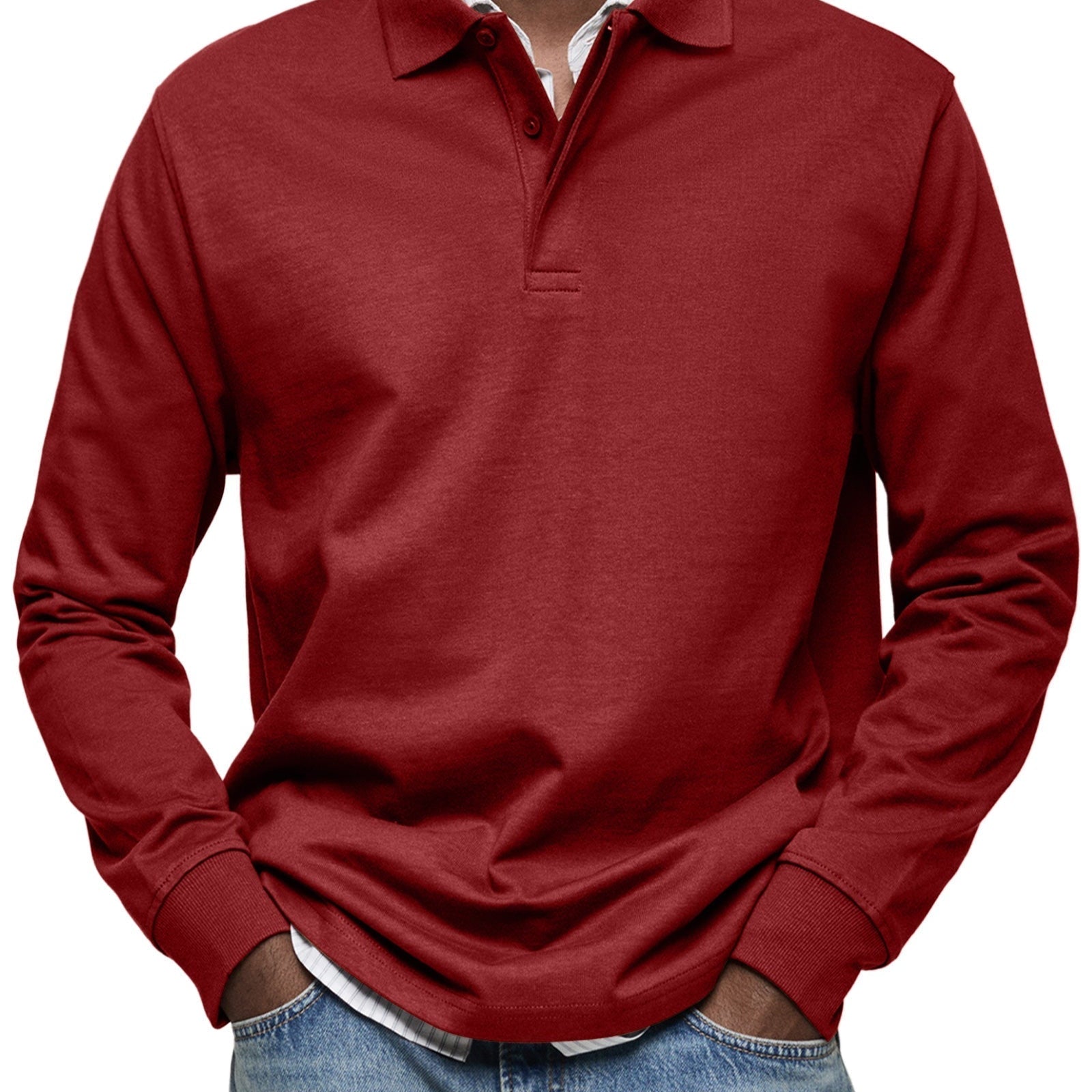 Louis - Chemise polo décontractée à manches longues