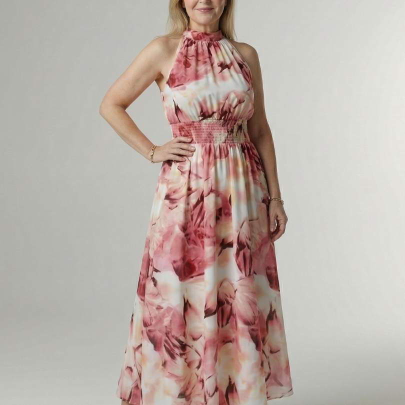 Pauline - Robe Midi Halter