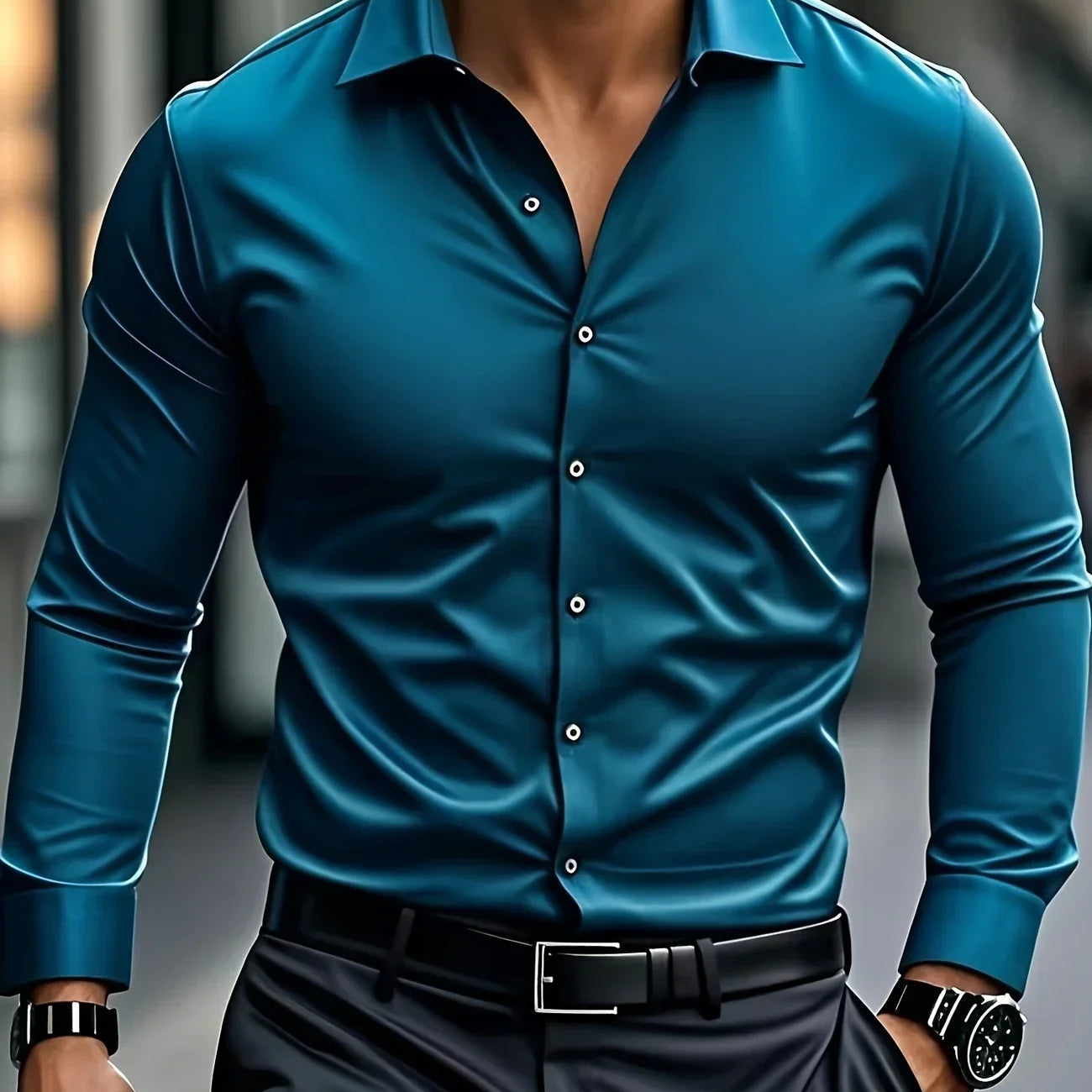 Brice - Chemise élégante à manches longues avec boutons