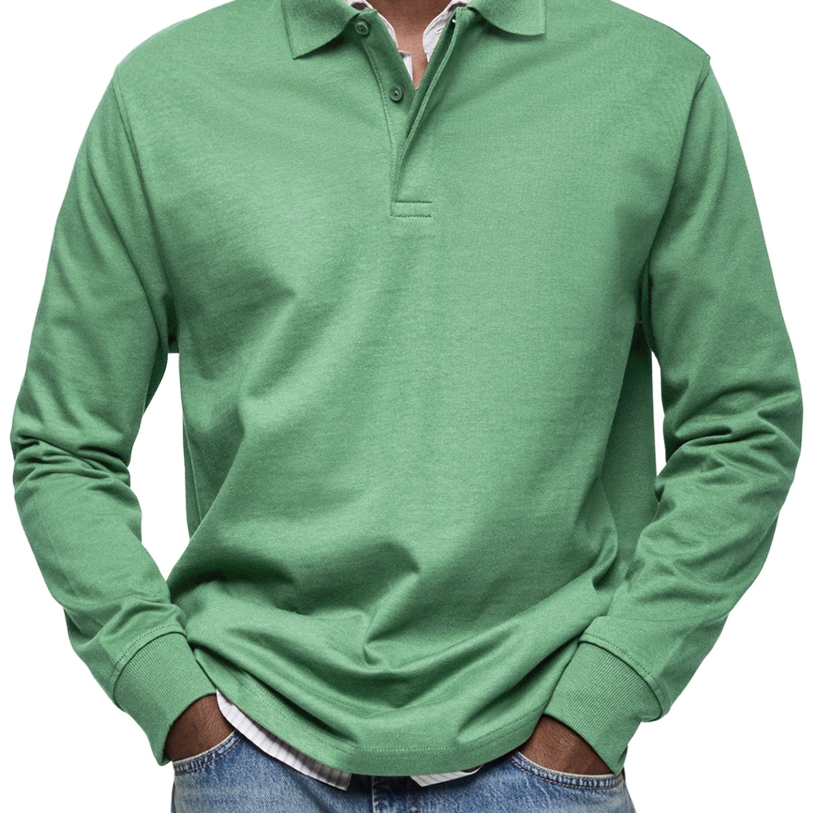 Louis - Chemise polo décontractée à manches longues