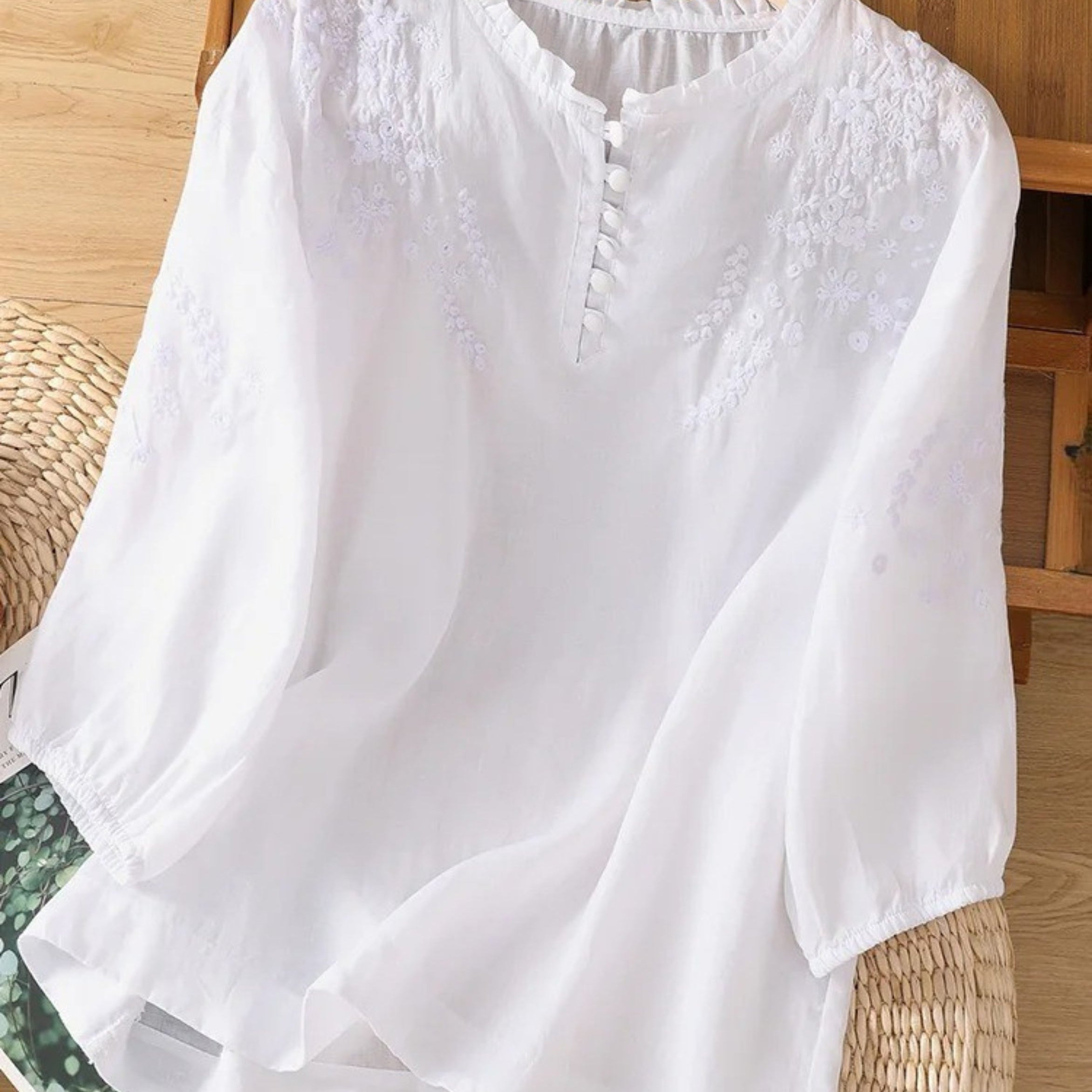 Chloé - Blouse en Coton et Lin