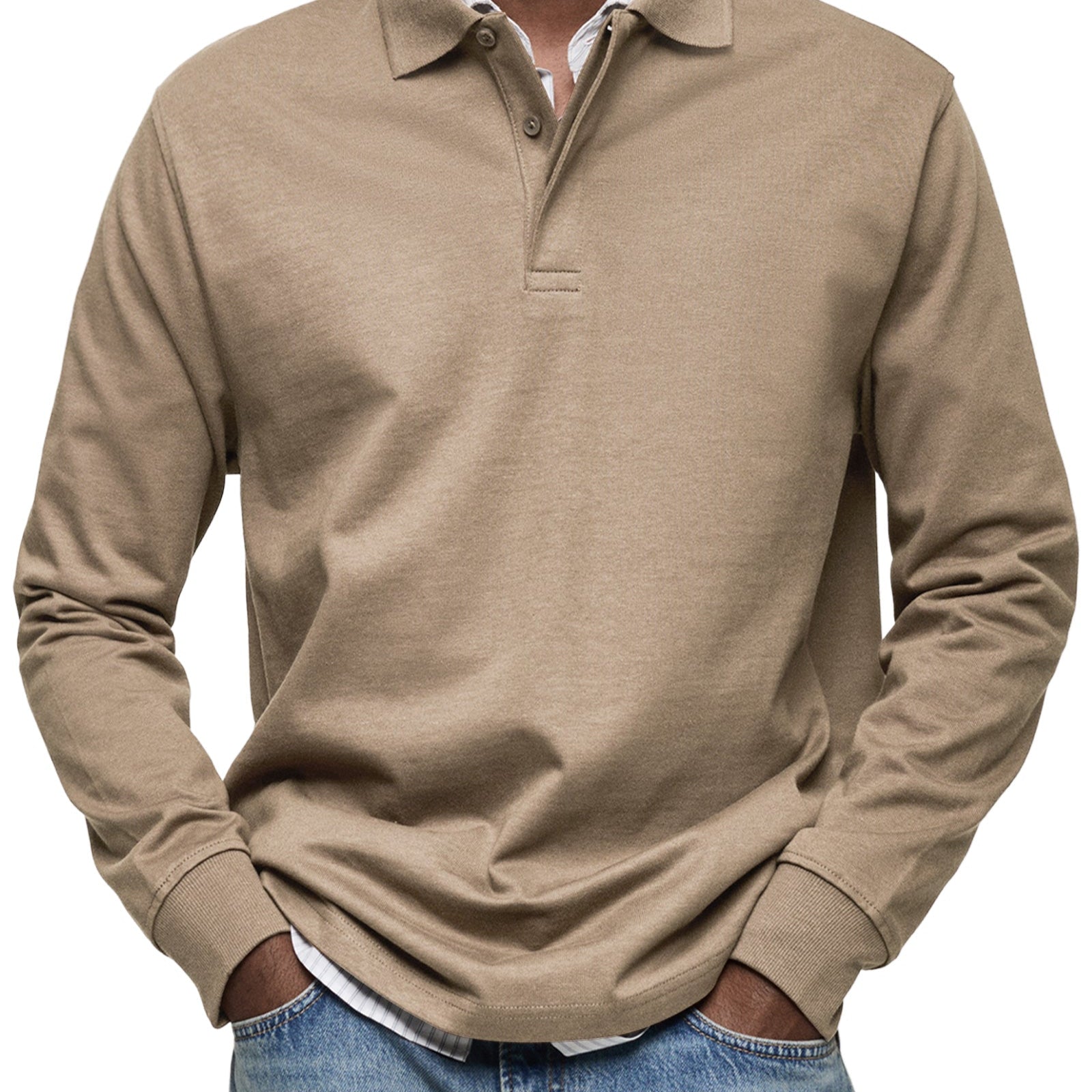 Louis - Chemise polo décontractée à manches longues