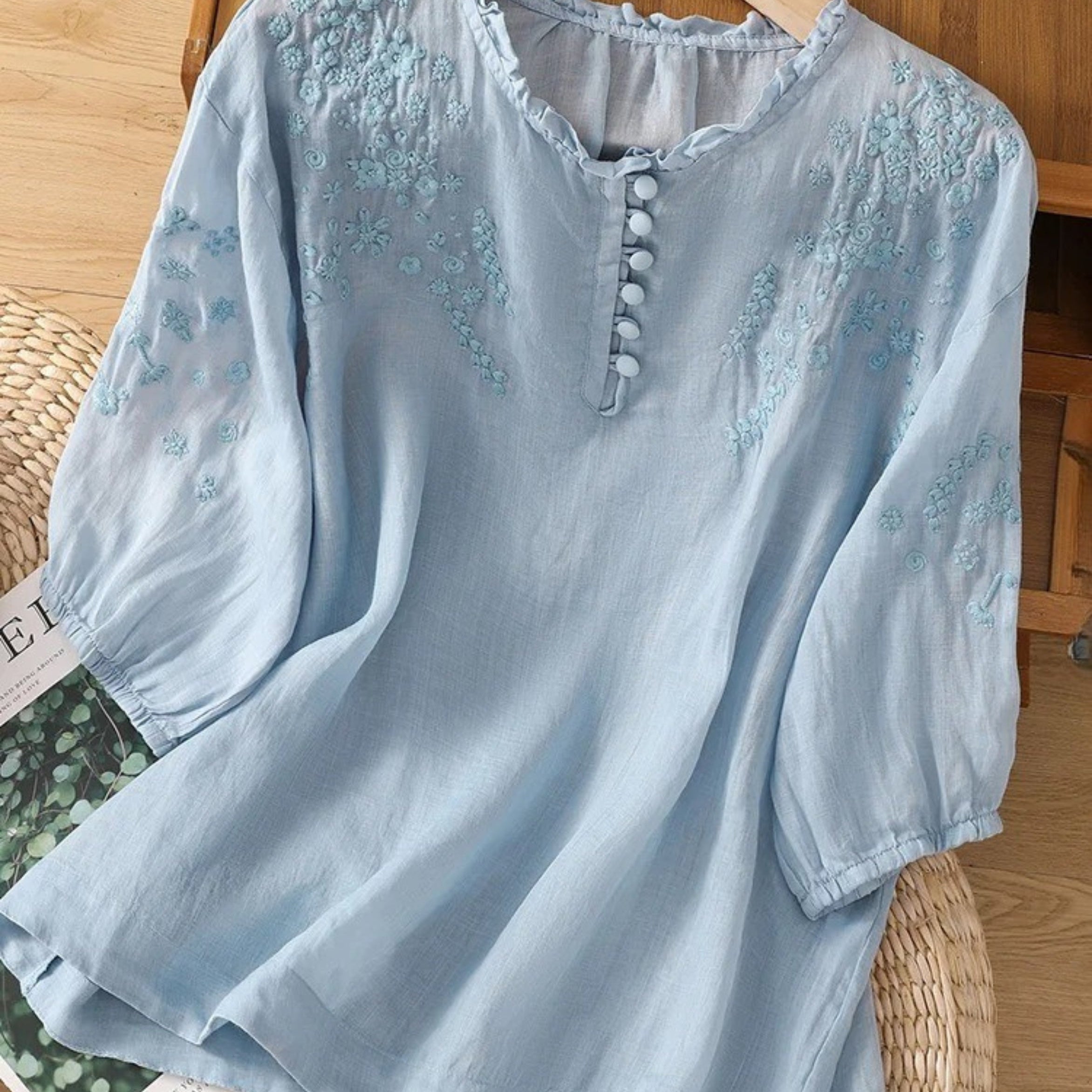 Chloé - Blouse en Coton et Lin