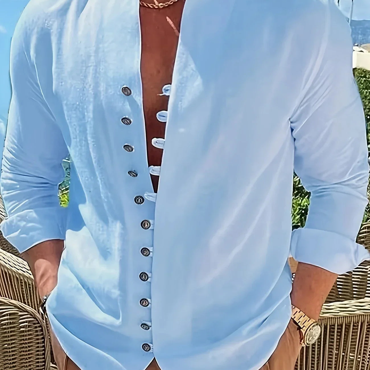 Basile - Chemise légère en coton à manches longues