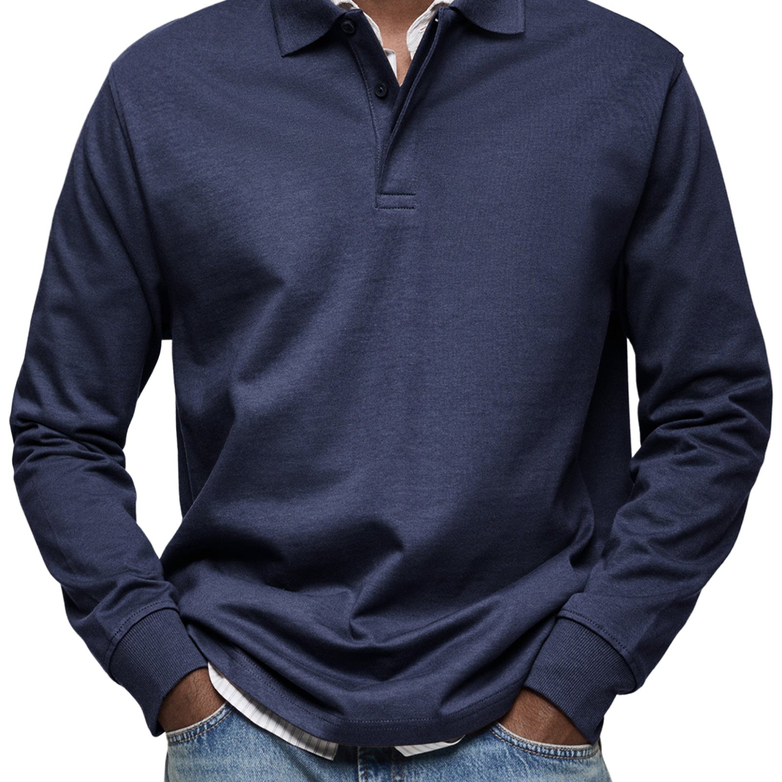 Louis - Chemise polo décontractée à manches longues