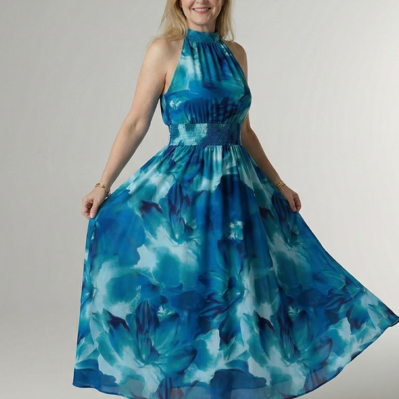 Pauline - Robe Midi Halter