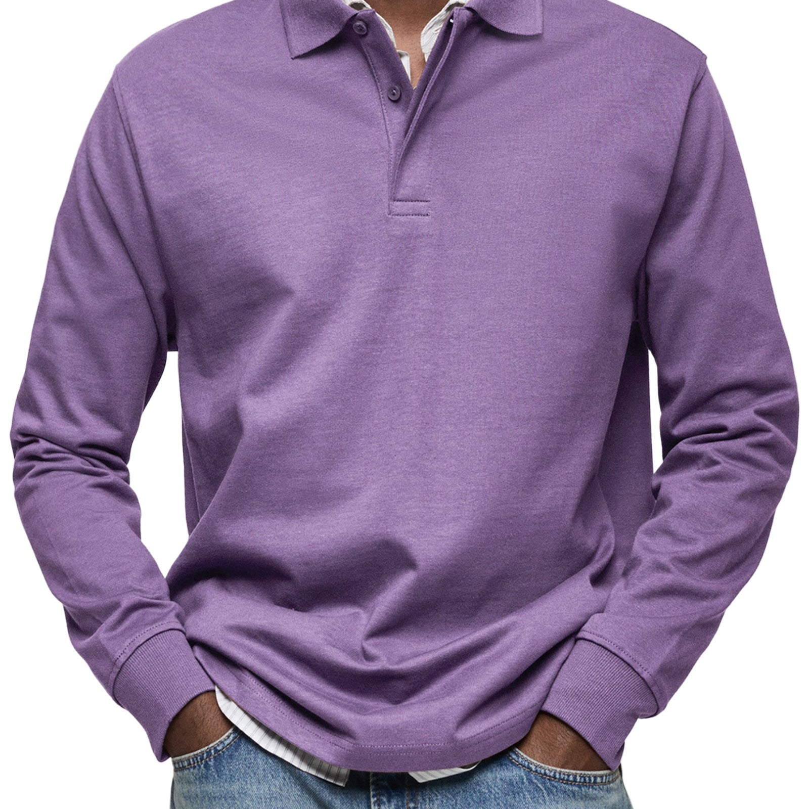 Louis - Chemise polo décontractée à manches longues
