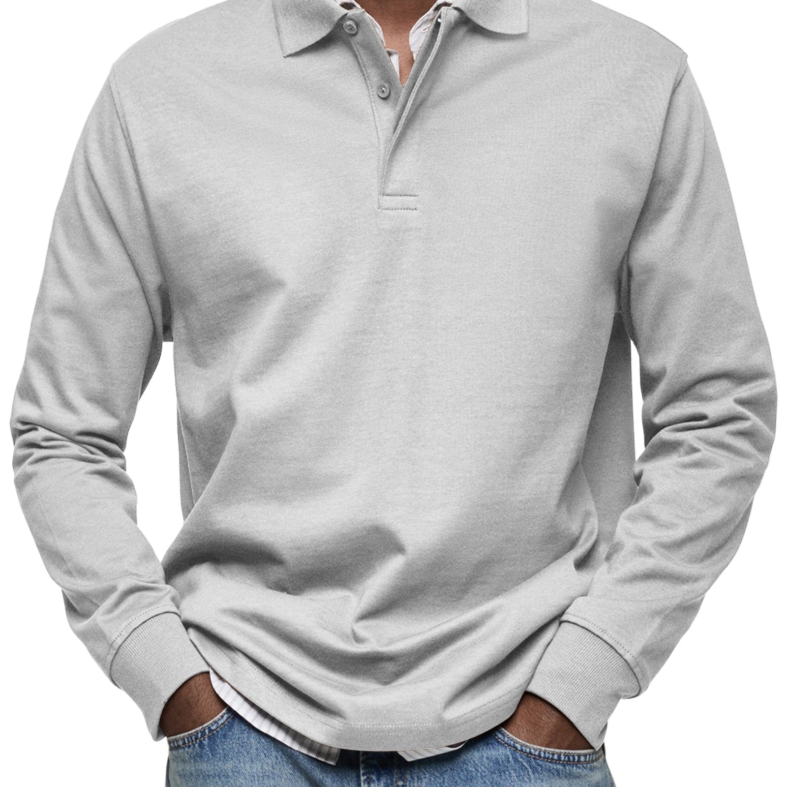Louis - Chemise polo décontractée à manches longues