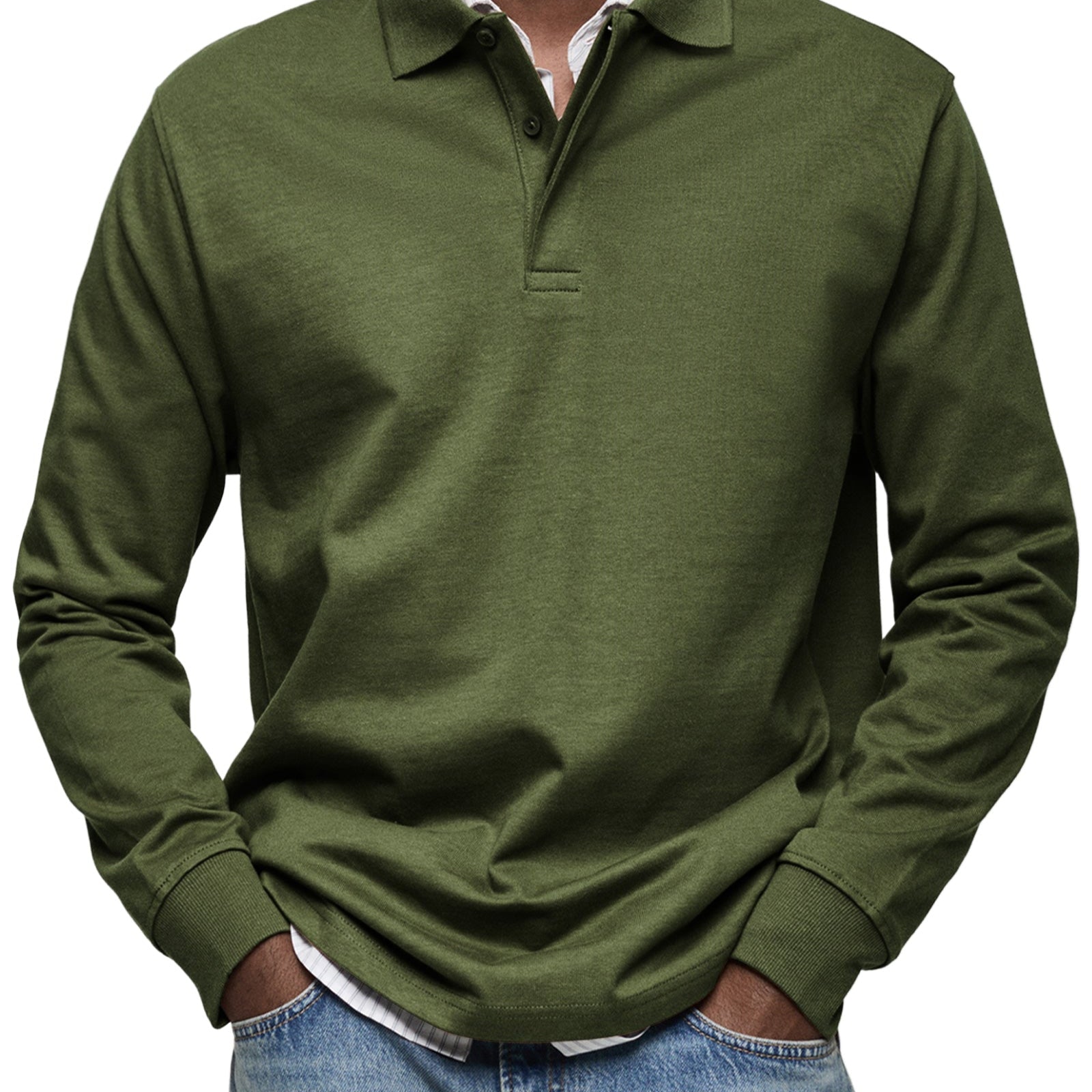 Louis - Chemise polo décontractée à manches longues