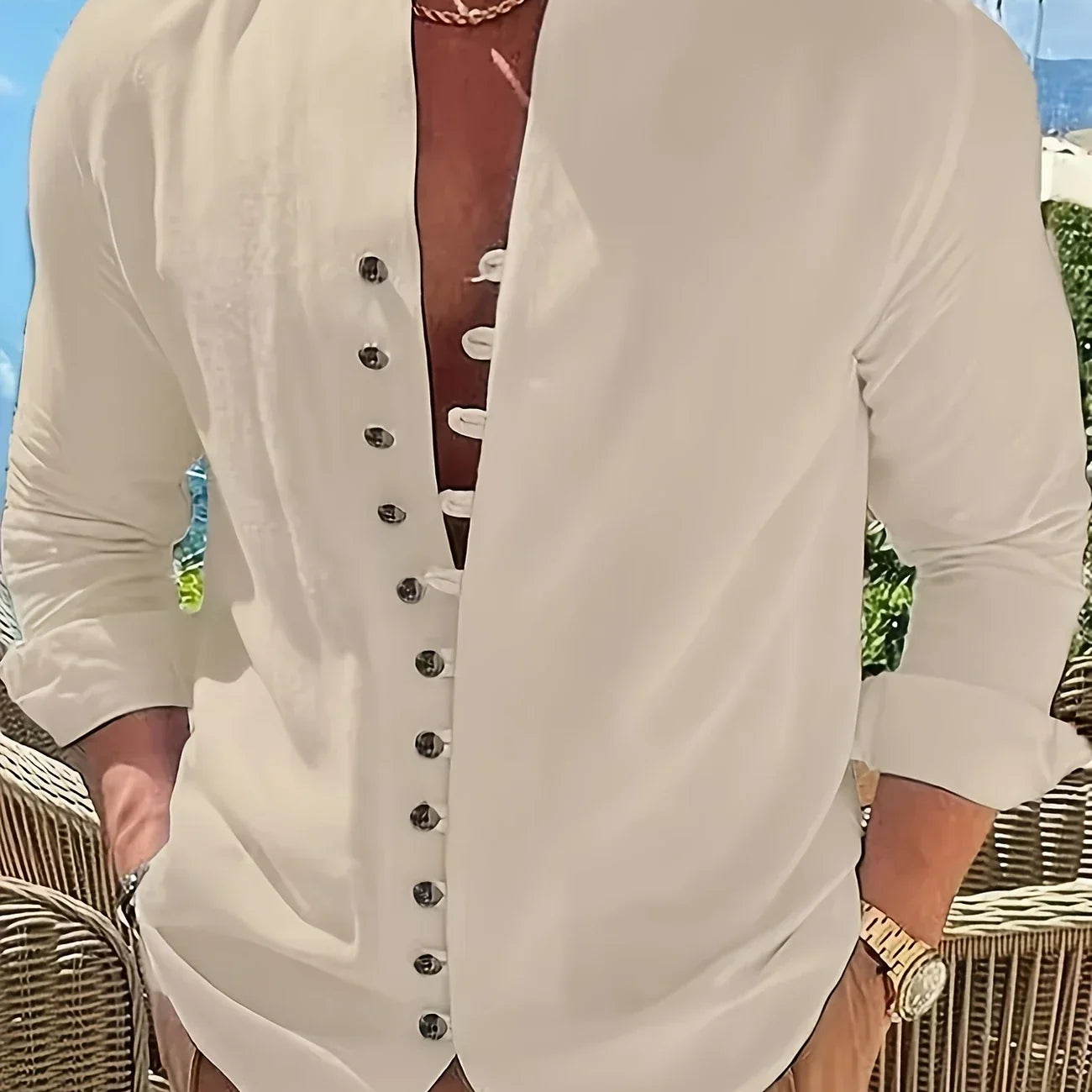 Basile - Chemise légère en coton à manches longues