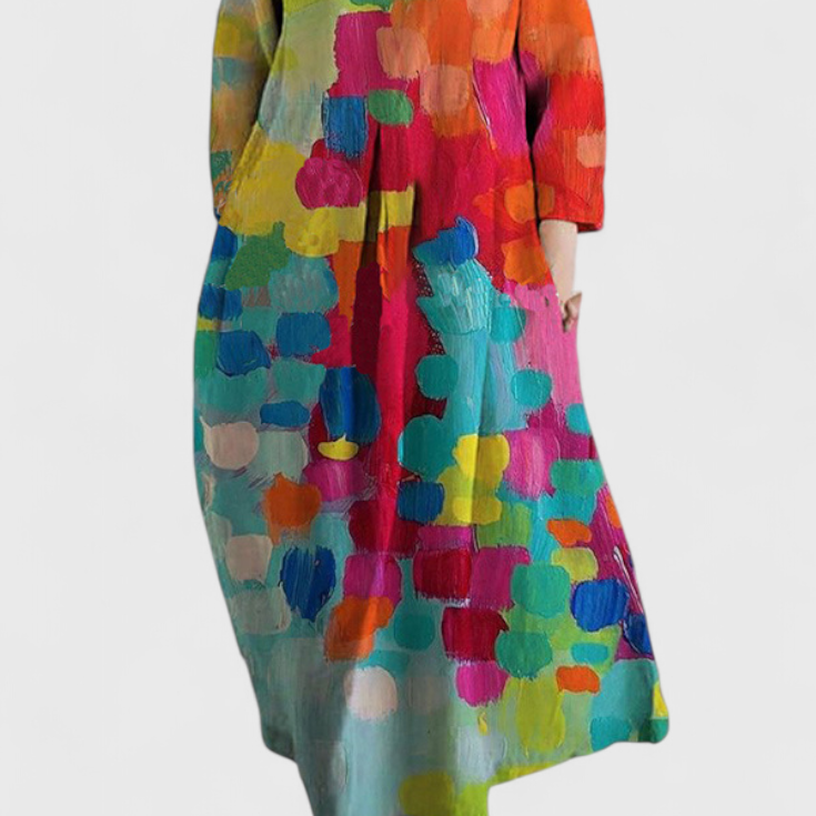 Colette - Robe Fluide avec Imprimé
