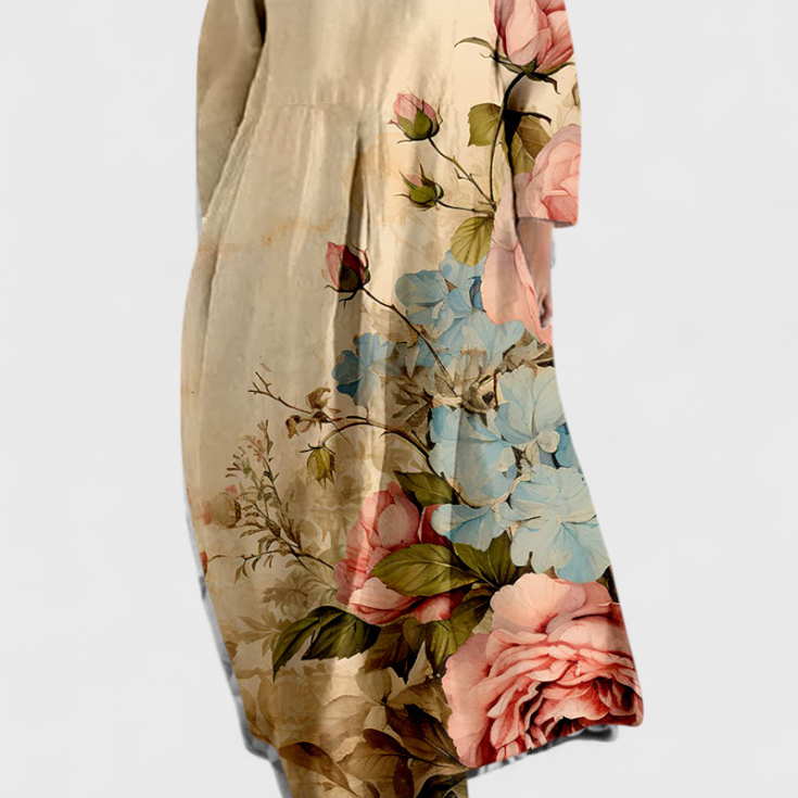 Colette - Robe Fluide avec Imprimé
