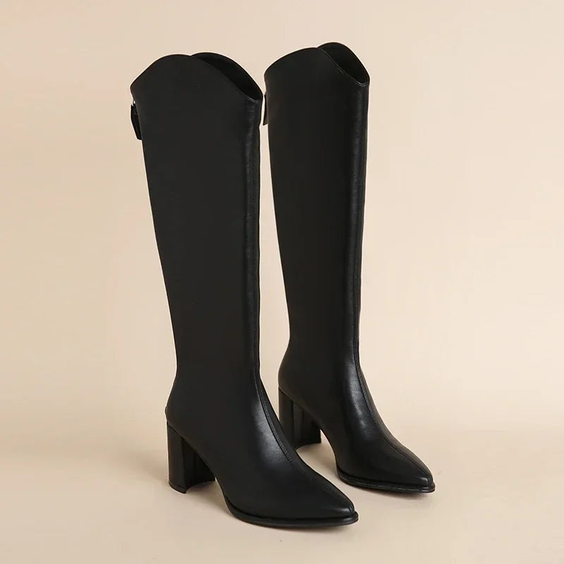 Joséphine - Bottes à talon épais et élégance pour l'hiver