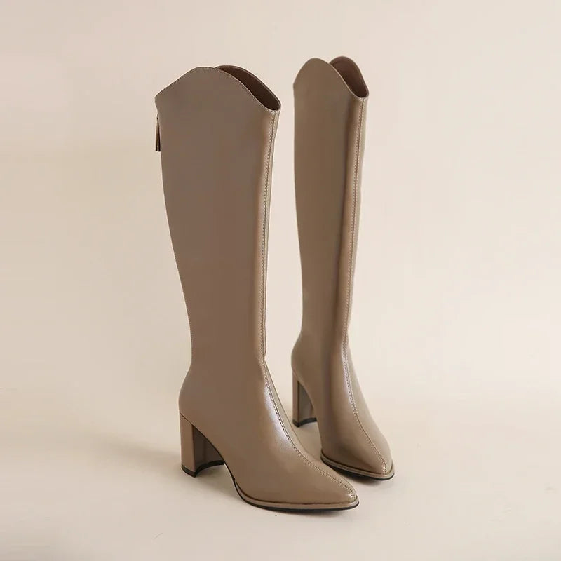 Joséphine - Bottes à talon épais et élégance pour l'hiver