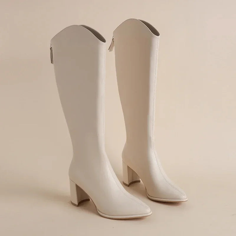 Joséphine - Bottes à talon épais et élégance pour l'hiver
