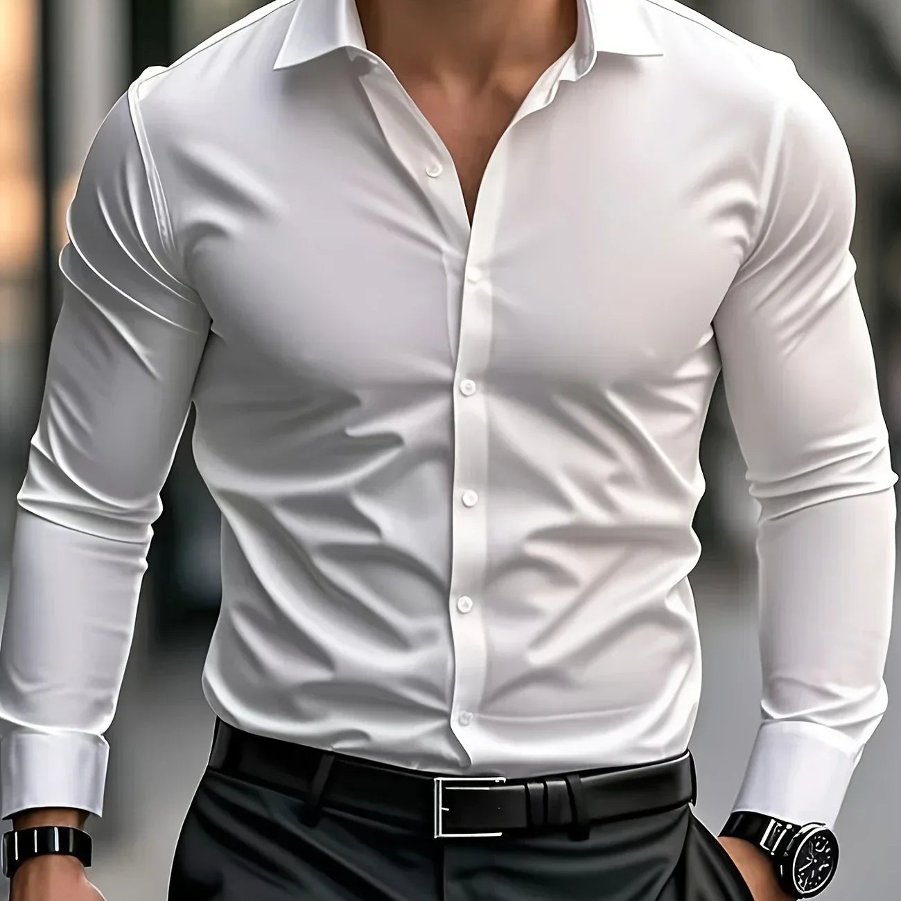 Brice - Chemise élégante à manches longues avec boutons