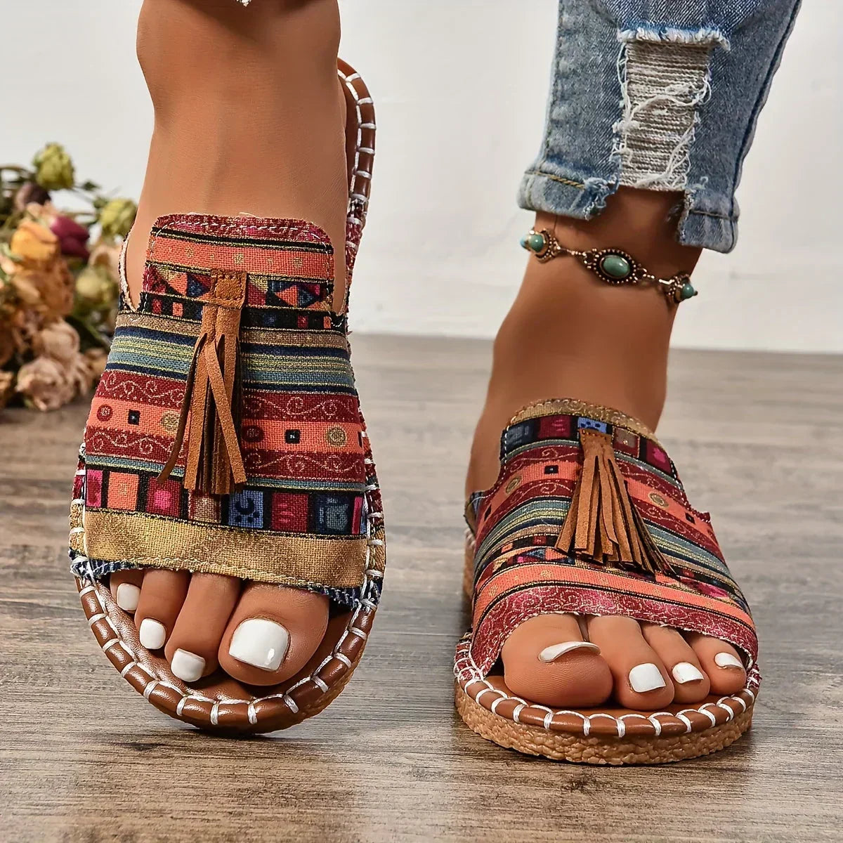 Flavie - Sandales Orthopédiques Plates Confortables