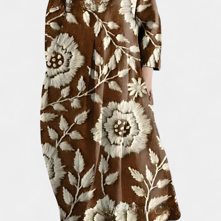 Colette - Robe Fluide avec Imprimé