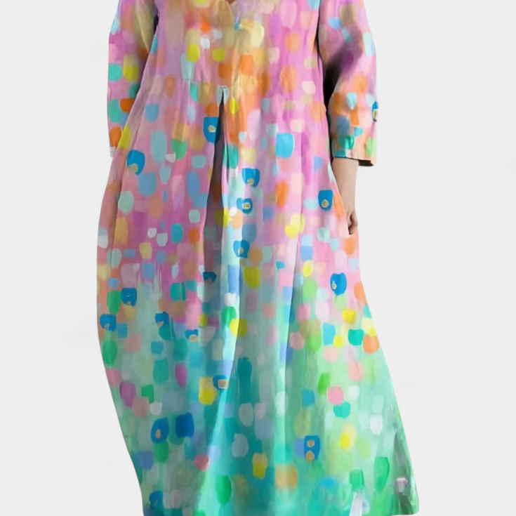 Colette - Robe Fluide avec Imprimé