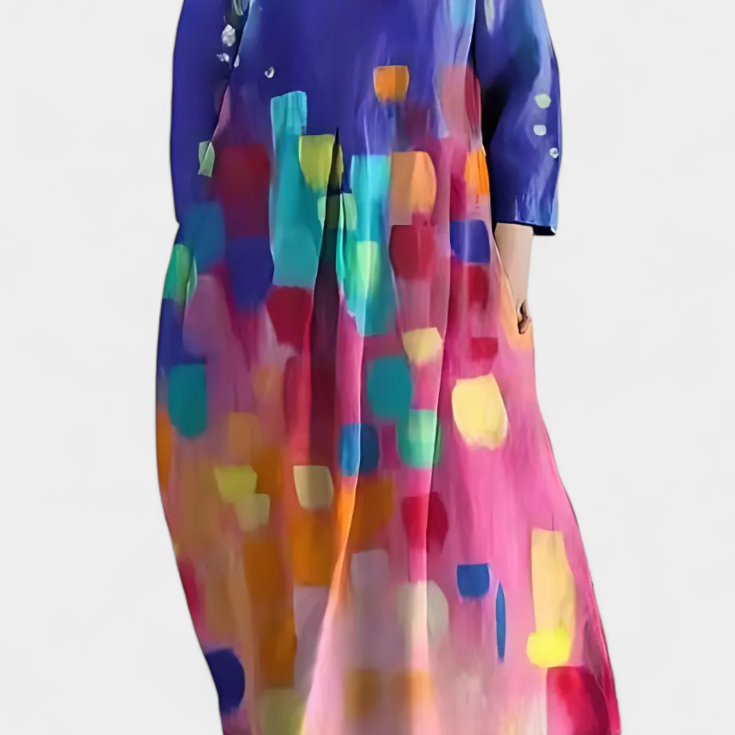Colette - Robe Fluide avec Imprimé