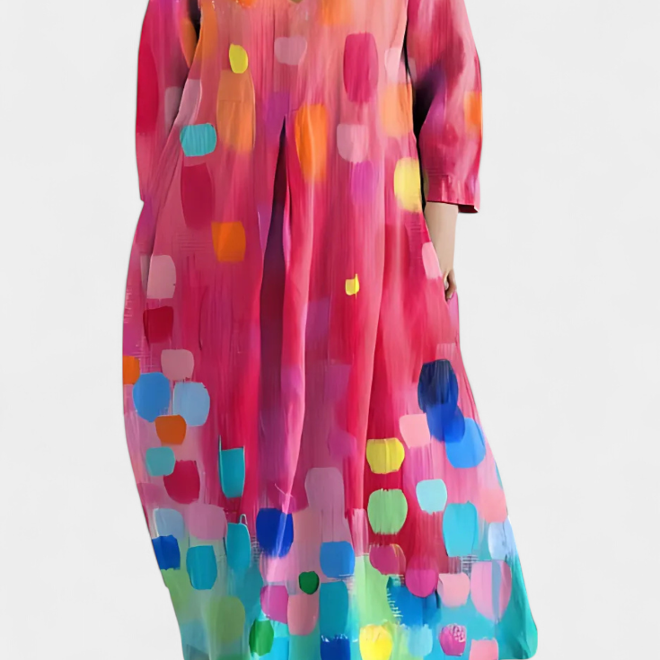 Colette - Robe Fluide avec Imprimé